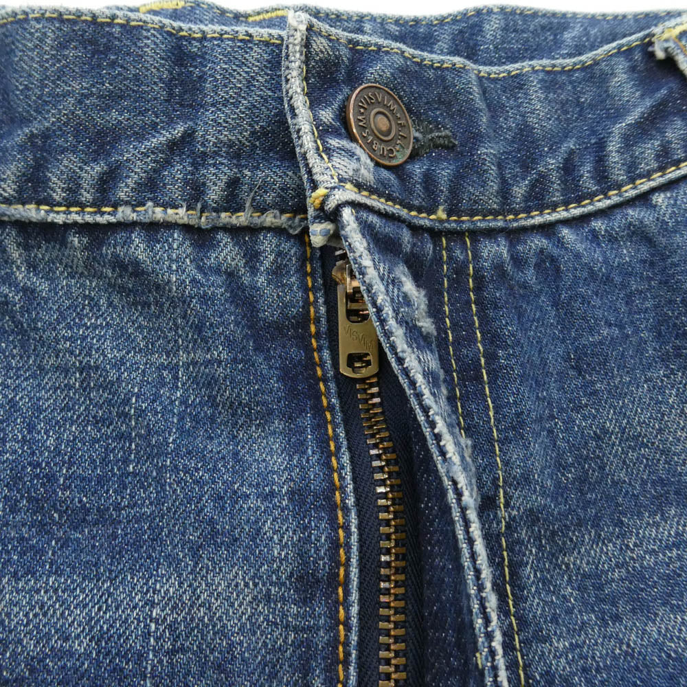 VISVIM ビズビム 21SS 0121105005024 SS JOURNEYMAN PANTS TACKED DMGD-27 ジャーニーマン タックド ダメージ加工 デニム パンツ インディゴブルー系 4【中古】