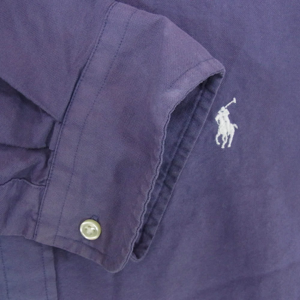 POLO RALPH LAUREN ポロ・ラルフローレン ポニー刺繍 クラシックフィット 長袖 ボタンダウン シャツ パープル系 LG【中古】