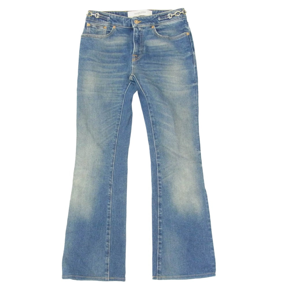 GOLDEN GOOSE ゴールデングース 25-030-510-0001-3-0 イタリア製 ホースビット フレア デニム パンツ インディゴブルー系 サイズ表記無【中古】