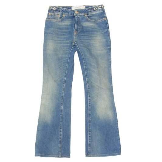 GOLDEN GOOSE ゴールデングース 25-030-510-0001-3-0 イタリア製 ホースビット フレア デニム パンツ インディゴブルー系 サイズ表記無【中古】