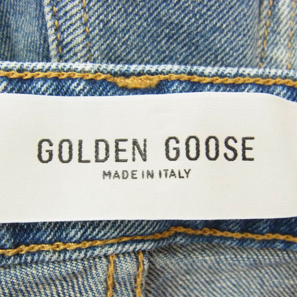 GOLDEN GOOSE ゴールデングース 25-030-510-0001-3-0 イタリア製 ホースビット フレア デニム パンツ インディゴブルー系 サイズ表記無【中古】