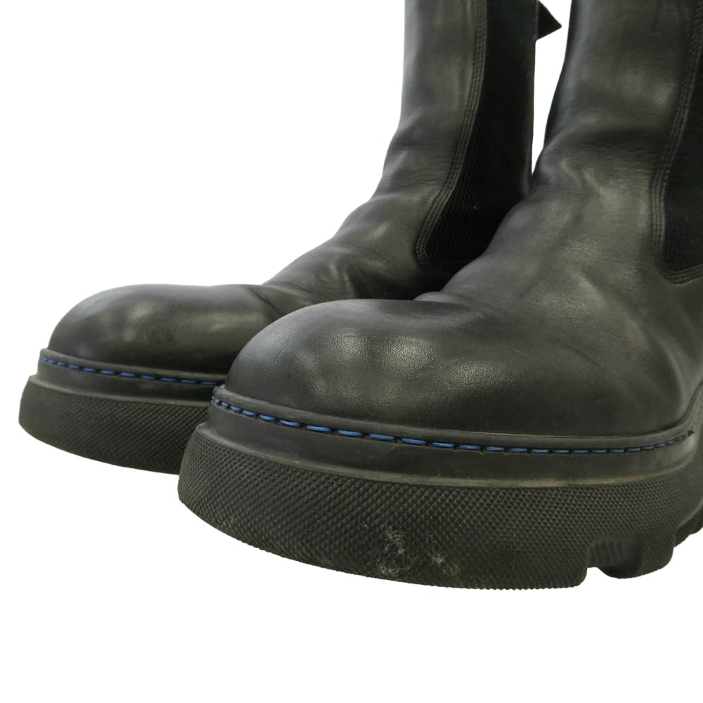BURBERRY バーバリー 8076670 Creeper Chelsea Boot クリーパー チェルシー サイドゴア ブーツ ブラック系 43【中古】