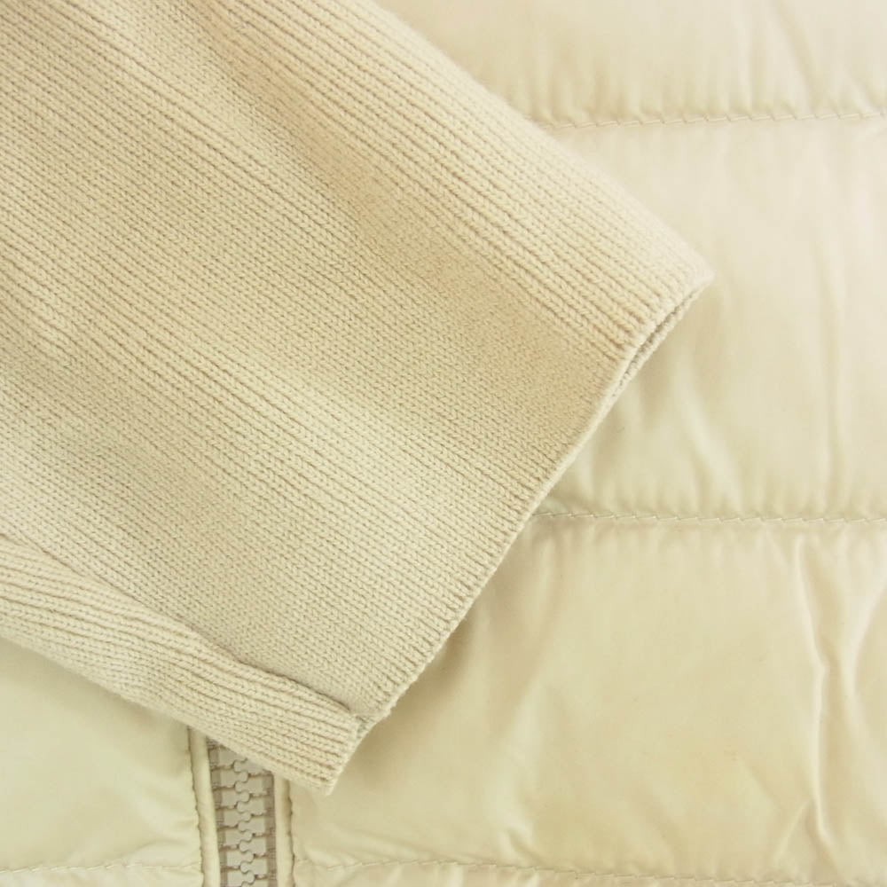 MONCLER モンクレール L19549800005 CARDIGAN TRICOT カーディガン トリコット ダウン ジップアップ ジャケット オフホワイト系 14A【中古】