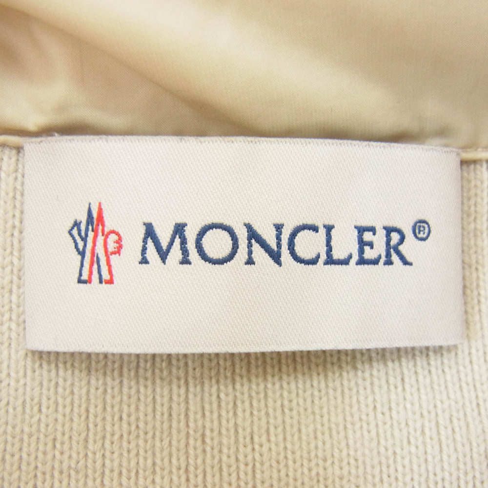 MONCLER モンクレール L19549800005 CARDIGAN TRICOT カーディガン トリコット ダウン ジップアップ ジャケット オフホワイト系 14A【中古】