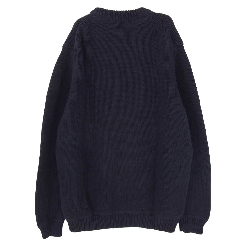 RALPH LAUREN ラルフローレン KR-MJ-BW-2050 星条旗 コットン ニット セーター ネイビー系 M【中古】