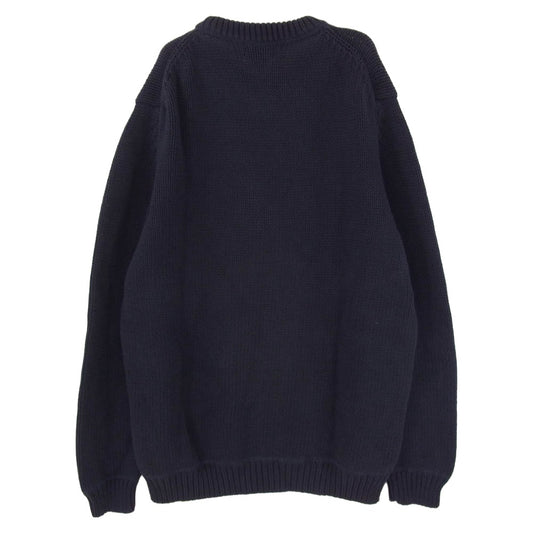 RALPH LAUREN ラルフローレン KR-MJ-BW-2050 星条旗 コットン ニット セーター ネイビー系 M【中古】