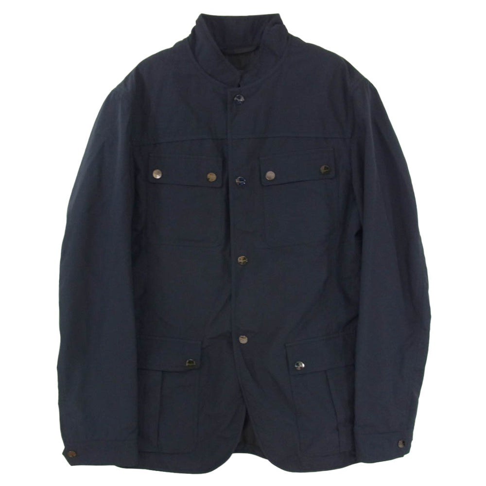 Salvatore Ferragamo サルヴァトーレフェラガモ キルティング スタンドカラー フィールド ジャケット ネイビー系 48【中古】