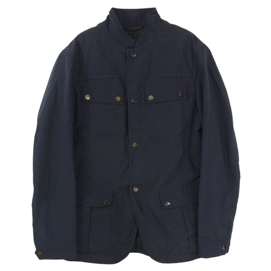 Salvatore Ferragamo サルヴァトーレフェラガモ キルティング スタンドカラー フィールド ジャケット ネイビー系 48【中古】