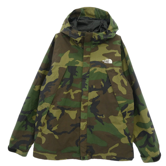 THE NORTH FACE ノースフェイス NP61525 NOVELTY SCOOP JACKET カモ柄 ノベルティ スクープ ジャケット マウンテンパーカー モスグリーン系 カーキ系 L【中古】