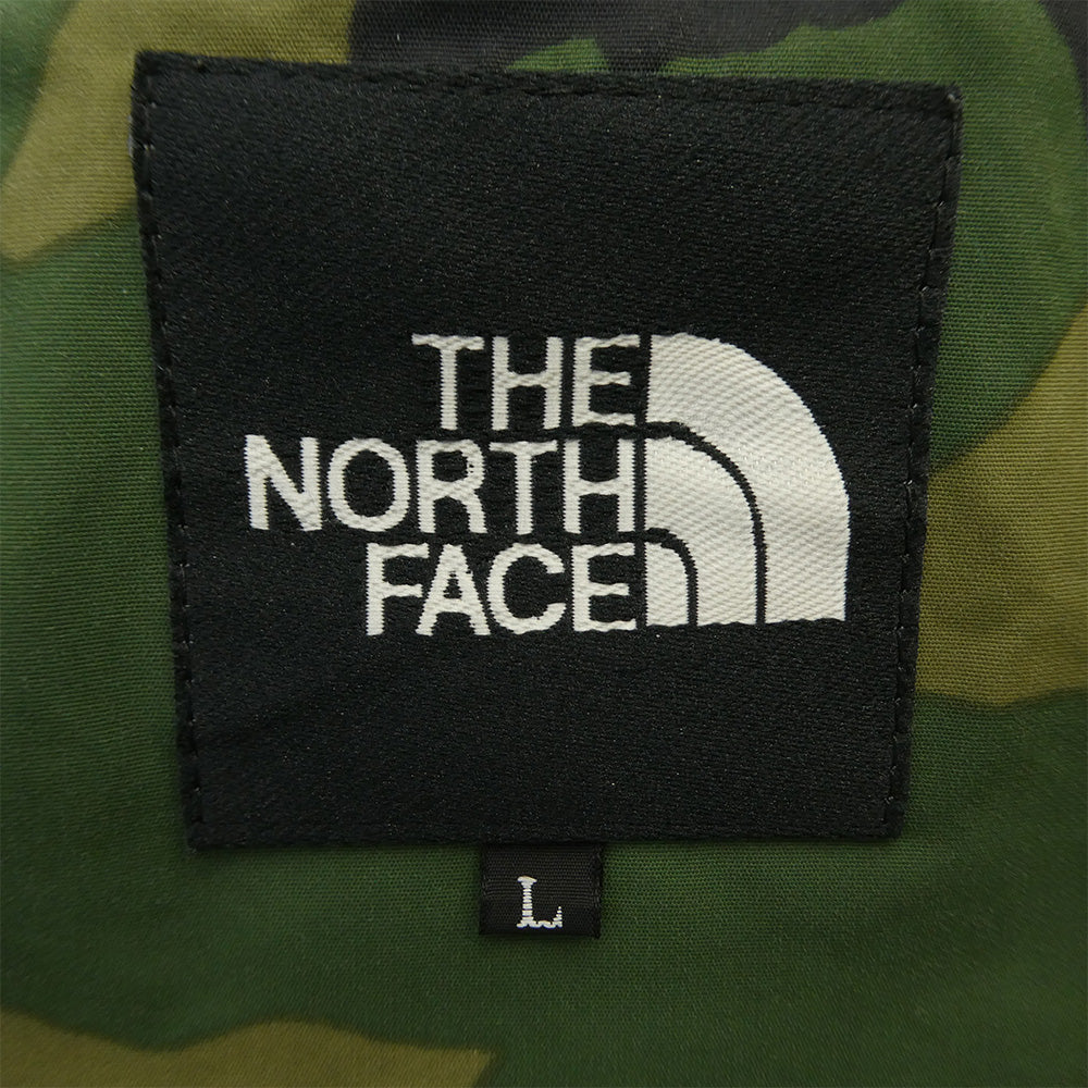 THE NORTH FACE ノースフェイス NP61525 NOVELTY SCOOP JACKET カモ柄 ノベルティ スクープ ジャケット マウンテンパーカー モスグリーン系 カーキ系 L【中古】