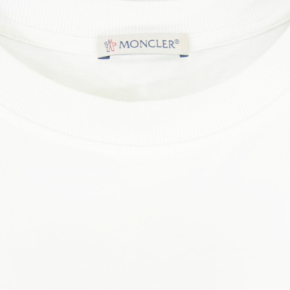 MONCLER モンクレール G209Y8D00002 829KY × 1017 ALYX 9SM アリクス モンクレールジャパンタグ T-SHIRT M-LUNGA STAMPATA ロゴプリント 長袖 カットソー Tシャツ ホワイト系 L【中古】