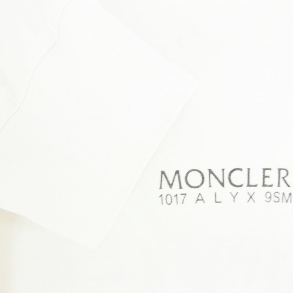 MONCLER モンクレール G209Y8D00002 829KY × 1017 ALYX 9SM アリクス モンクレールジャパンタグ T-SHIRT M-LUNGA STAMPATA ロゴプリント 長袖 カットソー Tシャツ ホワイト系 L【中古】