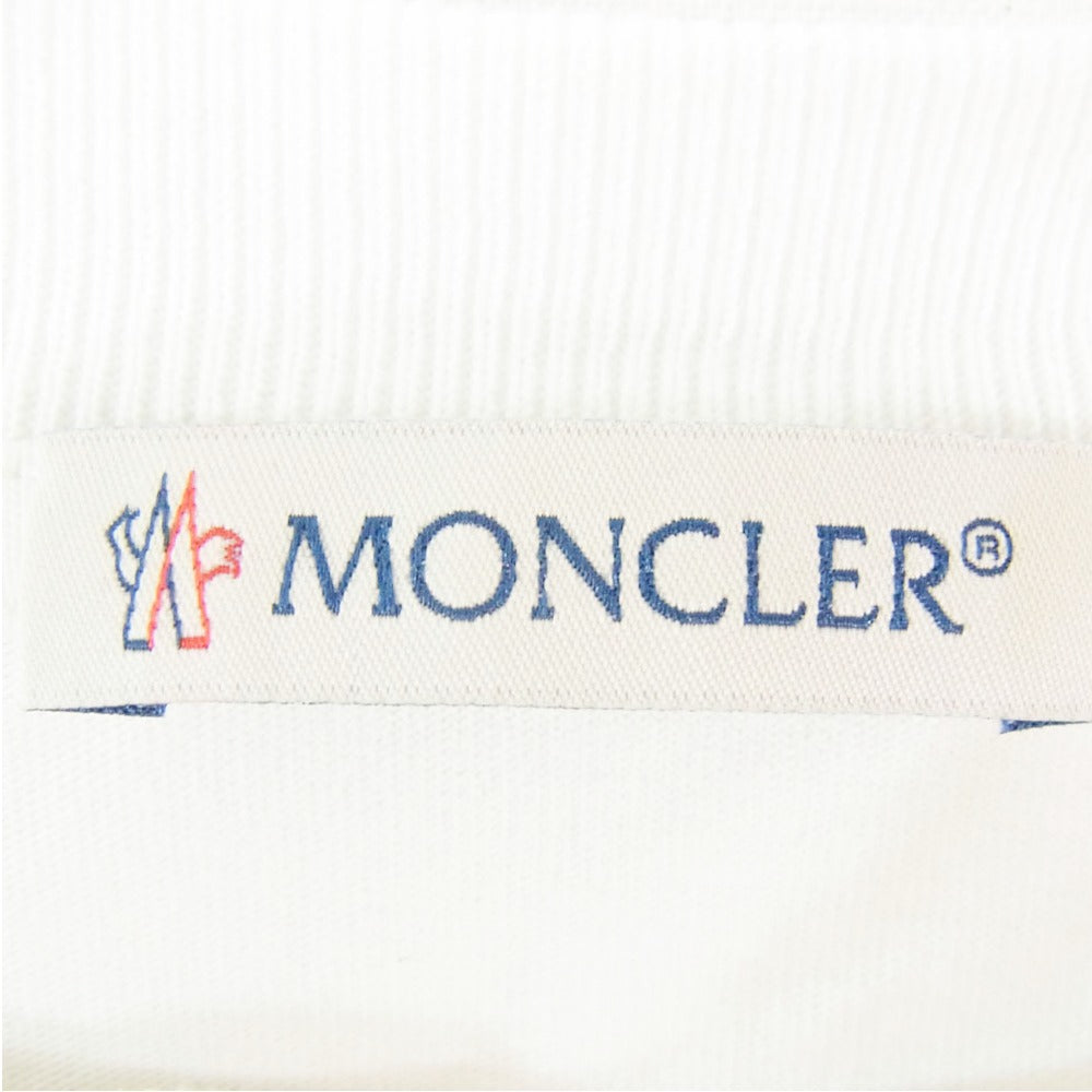 MONCLER モンクレール G209Y8D00002 829KY × 1017 ALYX 9SM アリクス モンクレールジャパンタグ T-SHIRT M-LUNGA STAMPATA ロゴプリント 長袖 カットソー Tシャツ ホワイト系 L【中古】