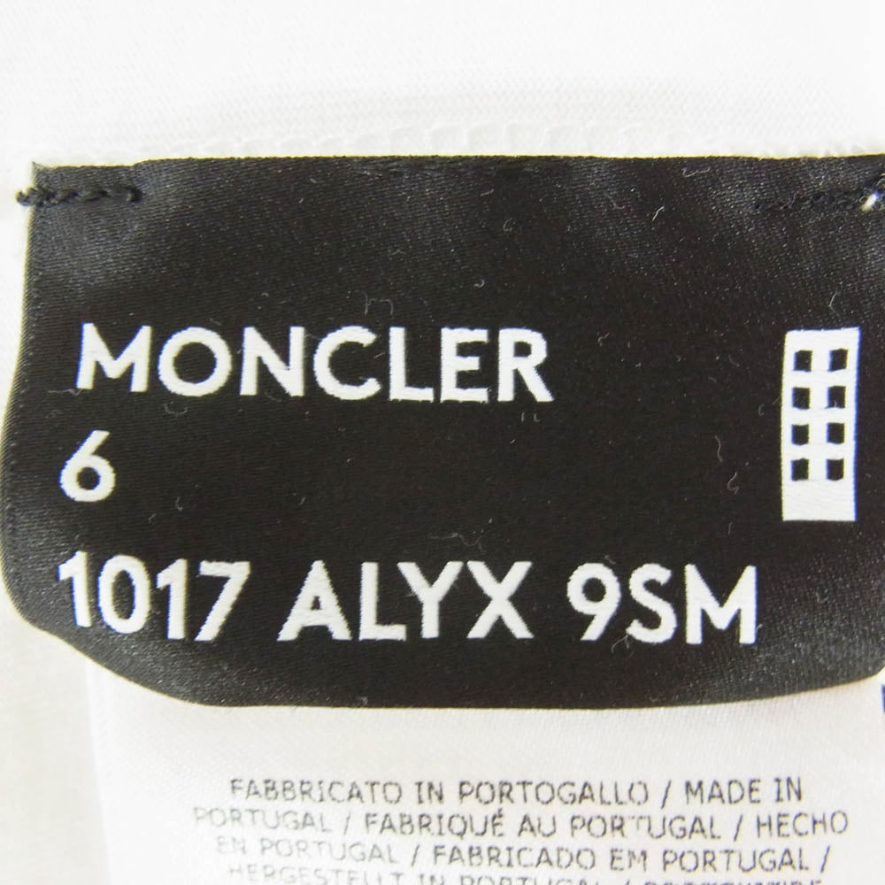 MONCLER モンクレール G209Y8D00002 829KY × 1017 ALYX 9SM アリクス モンクレールジャパンタグ T-SHIRT M-LUNGA STAMPATA ロゴプリント 長袖 カットソー Tシャツ ホワイト系 L【中古】