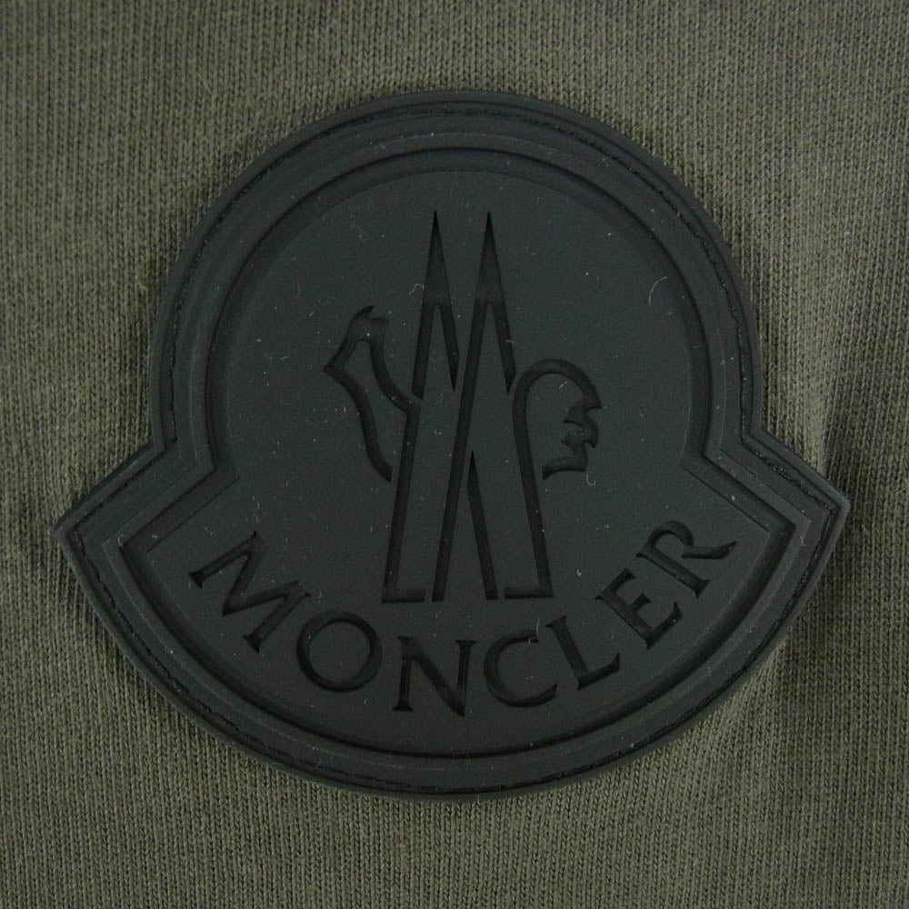 MONCLER モンクレール G10918C7E210 8390T モンクレールジャパンタグ MAGLIA T-SHIRT ラバーロゴワッペン バックロゴ Tシャツ 半袖 カットソー カーキ系 M【中古】