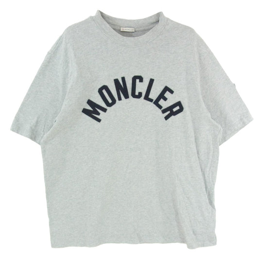 MONCLER モンクレール 22SS H20918C00038 8390T モンクレールジャパンタグ SS T-SHIRT フェルトロゴ Tシャツ 半袖 カットソー グレー系 L【中古】
