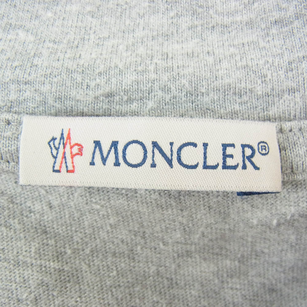 MONCLER モンクレール 22SS H20918C00038 8390T モンクレールジャパンタグ SS T-SHIRT フェルトロゴ Tシャツ 半袖 カットソー グレー系 L【中古】