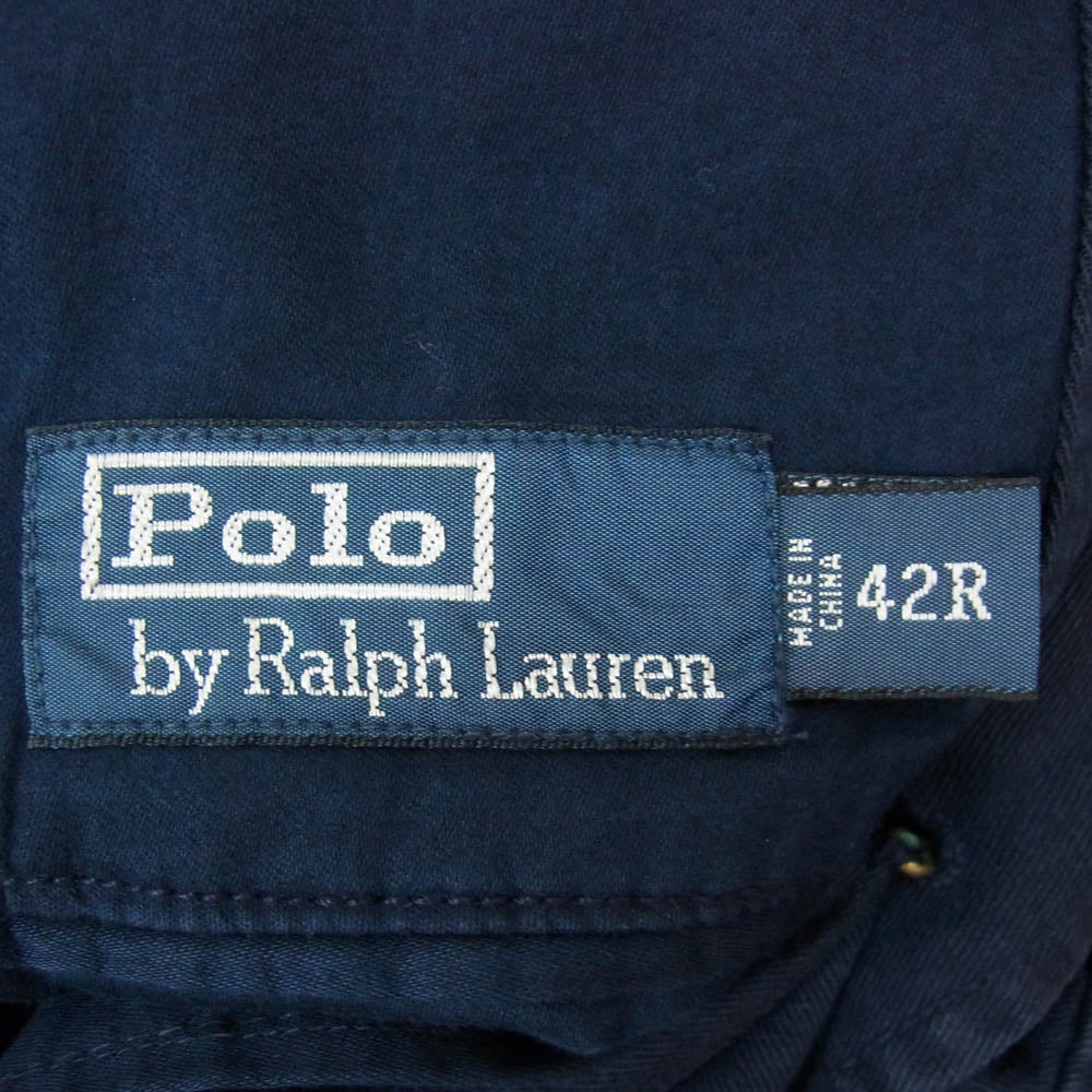 POLO RALPH LAUREN ポロ・ラルフローレン MNBLOTM5I00052 90s 00s エンブレム 刺繍 コットン リネン 紺ブレ ブレザー ジャケット ネイビー系 42【中古】