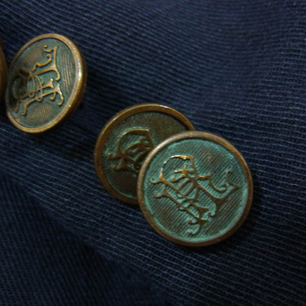 POLO RALPH LAUREN ポロ・ラルフローレン MNBLOTM5I00052 90s 00s エンブレム 刺繍 コットン リネン 紺ブレ ブレザー ジャケット ネイビー系 42【中古】