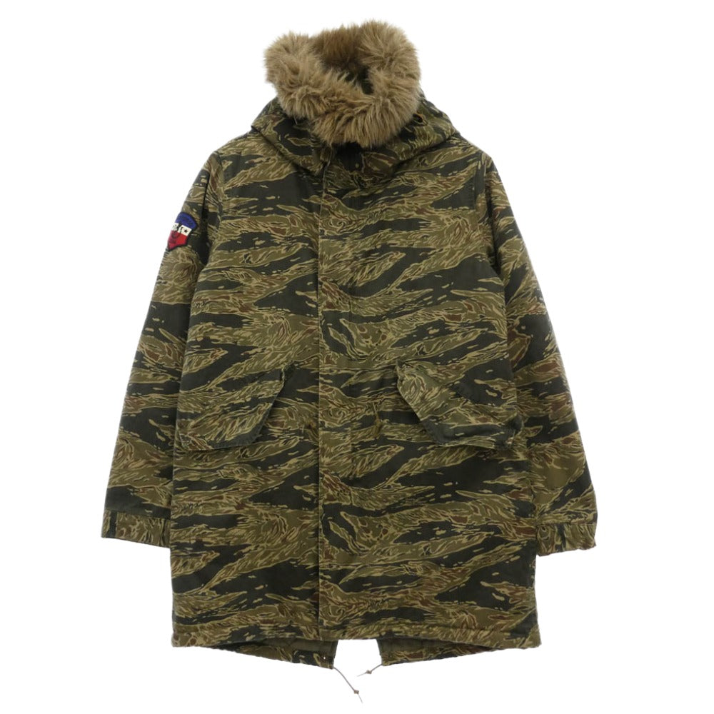 HYSTERIC GLAMOUR ヒステリックグラマー 0223AC03 ミリタリー タイガーカモ コート カーキ系 マルチカラー系 S【中古】