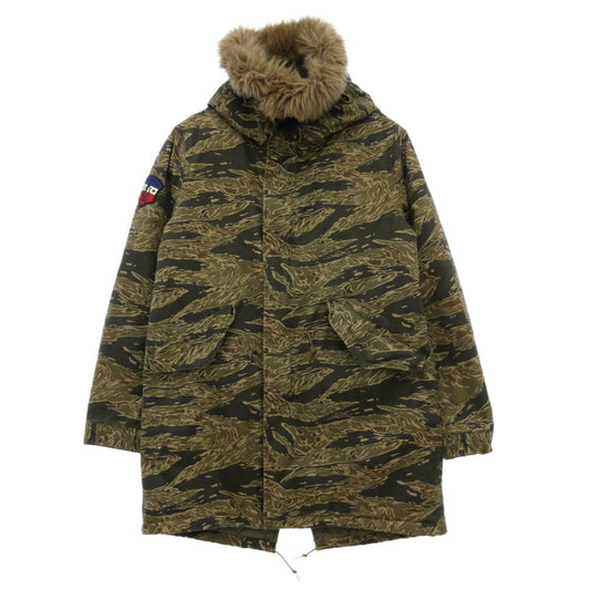 HYSTERIC GLAMOUR ヒステリックグラマー 0223AC03 ミリタリー タイガーカモ コート カーキ系 マルチカラー系 S【中古】