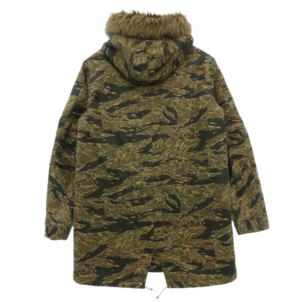 HYSTERIC GLAMOUR ヒステリックグラマー 0223AC03 ミリタリー タイガーカモ コート カーキ系 マルチカラー系 S【中古】