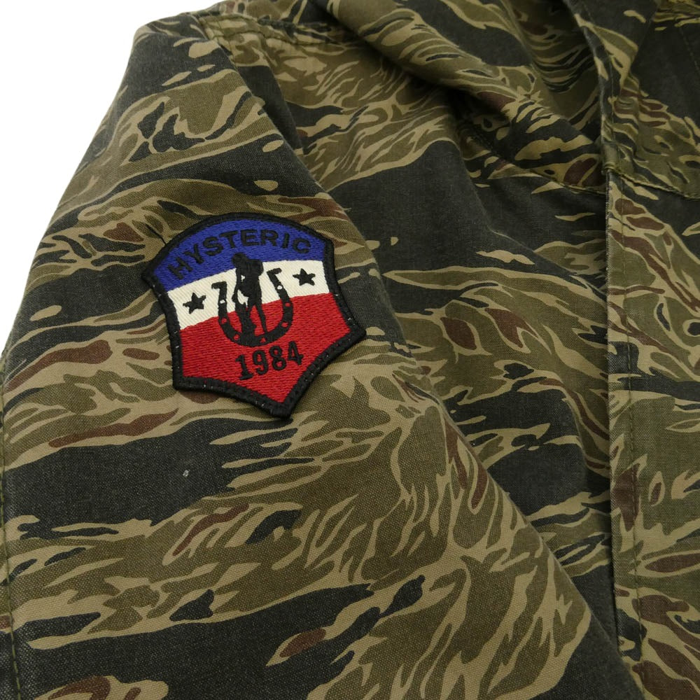 HYSTERIC GLAMOUR ヒステリックグラマー 0223AC03 ミリタリー タイガーカモ コート カーキ系 マルチカラー系 S【中古】