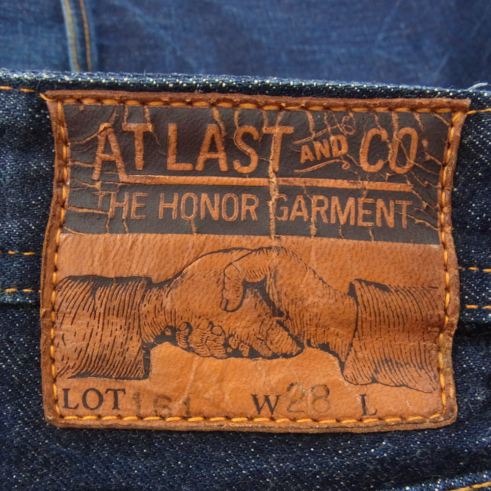 AT LAST アットラスト LOT161 シンチバック デニムパンツ インディゴブルー系 28【中古】