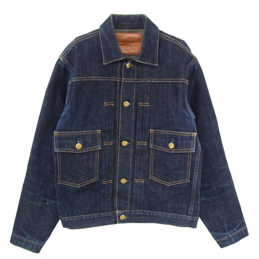 AT LAST アットラスト LOT161 シンチバック デニム ジャケット インディゴブルー系 36【中古】