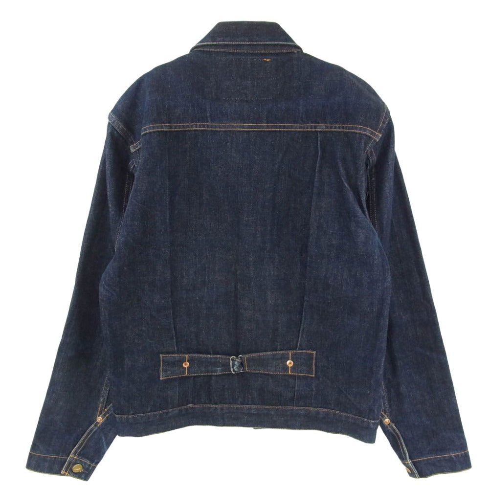 AT LAST アットラスト LOT161 シンチバック デニム ジャケット インディゴブルー系 36【中古】