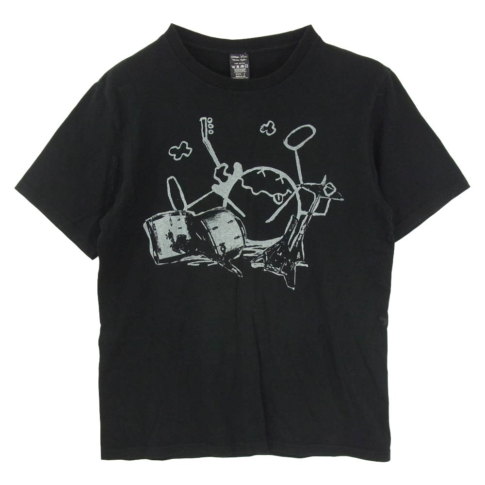 NUMBER(N)INE ナンバーナイン 宮下貴裕期 9th Anniversary 9周年 スマイルプリント Tシャツ 半袖カットソー ブラック系 3【中古】