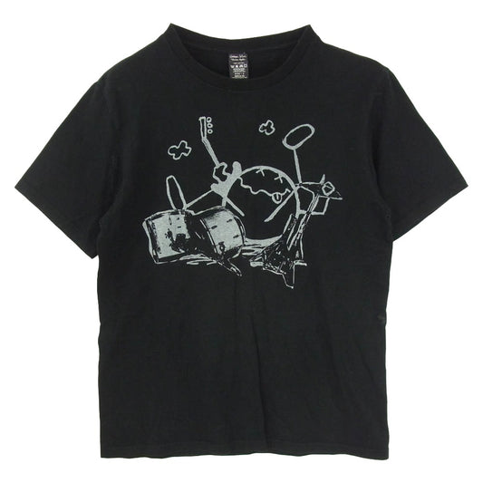 NUMBER(N)INE ナンバーナイン 宮下貴裕期 9th Anniversary 9周年 スマイルプリント Tシャツ 半袖カットソー ブラック系 3【中古】