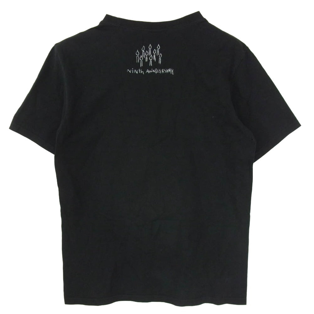 NUMBER(N)INE ナンバーナイン 宮下貴裕期 9th Anniversary 9周年 スマイルプリント Tシャツ 半袖カットソー ブラック系 3【中古】