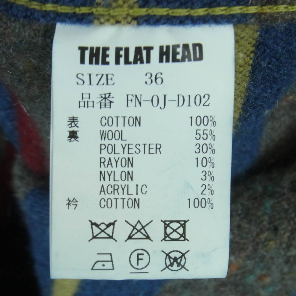 THE FLAT HEAD ザフラットヘッド FN-0J-D102 14.5oz 左綾 ジンバブエ コットン デニム ブランケット ジャケット インディゴブルー系 36【中古】