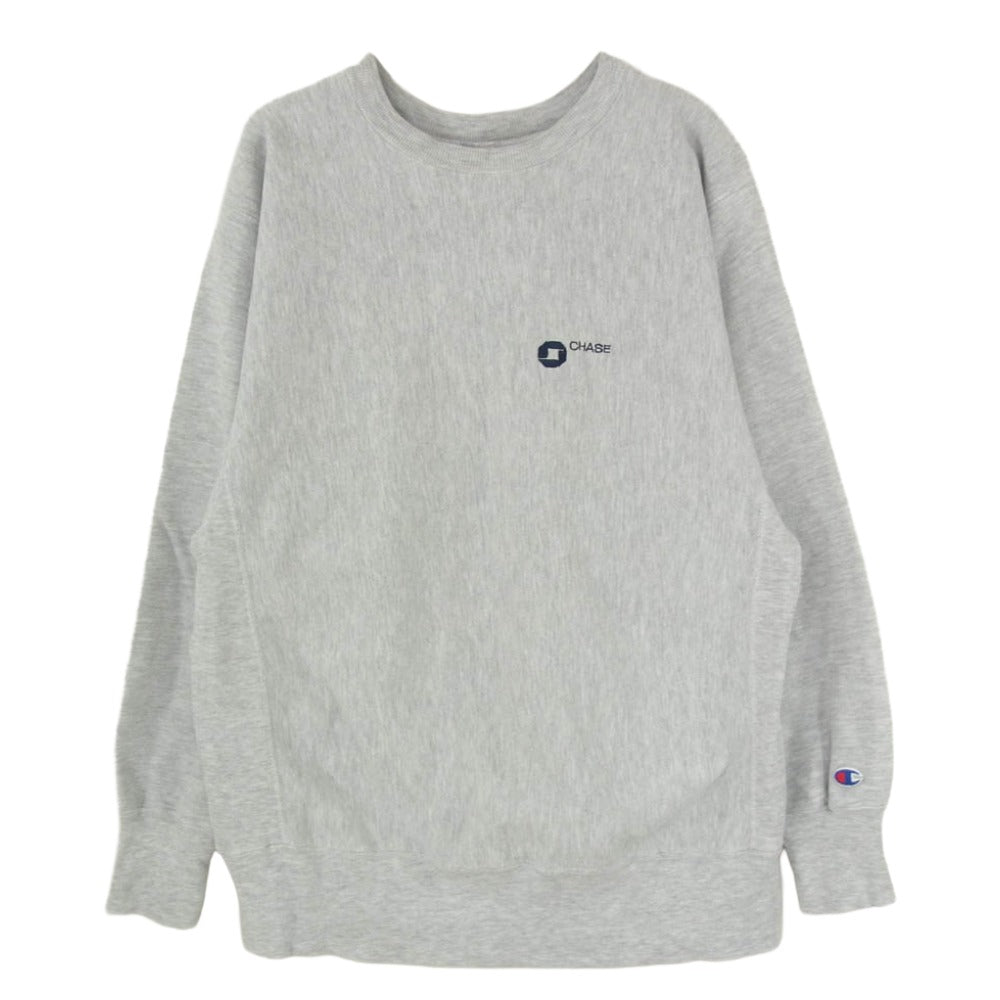 Champion チャンピオン 90s Reverse Weave リバース ウィーブ CHASE 刺繍タグ トレーナー スウェット グレー系 L【中古】