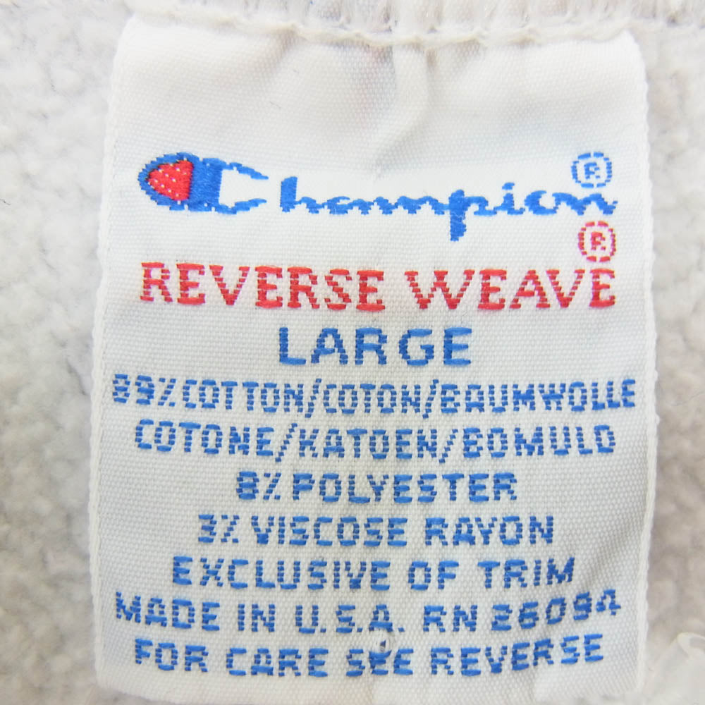 Champion チャンピオン 90s Reverse Weave リバース ウィーブ CHASE 刺繍タグ トレーナー スウェット グレー系 L【中古】