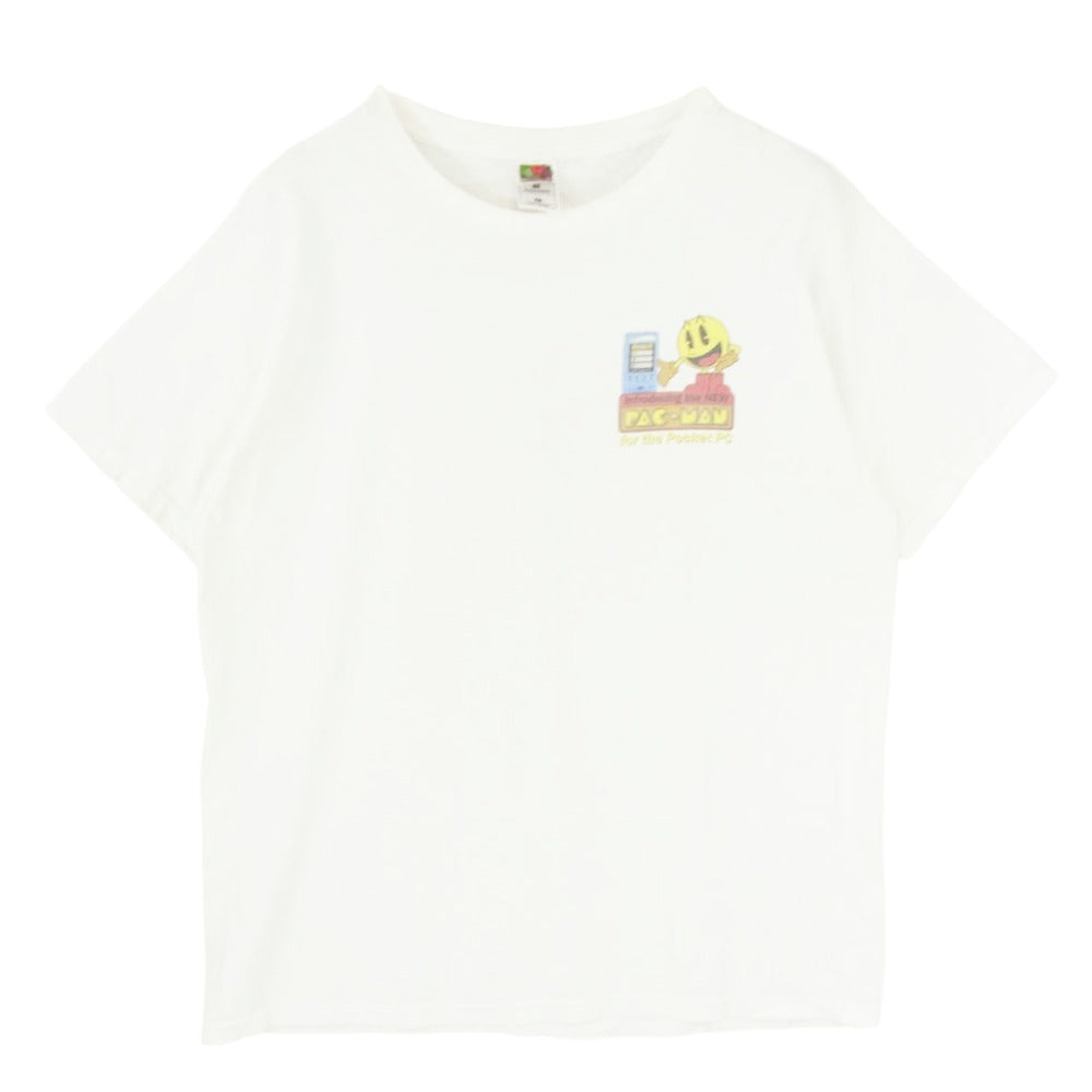 ヴィンテージ FRUIT OF THE LOOM PAC-MAN パックマン プリント 丸首 クルーネック 半袖 Tシャツ ホワイト系 XL【中古】
