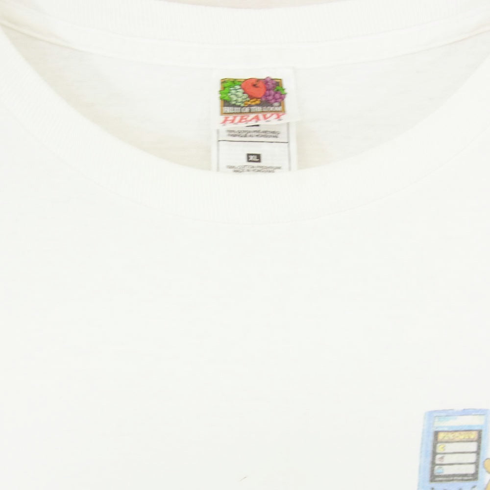 ヴィンテージ FRUIT OF THE LOOM PAC-MAN パックマン プリント 丸首 クルーネック 半袖 Tシャツ ホワイト系 XL【中古】