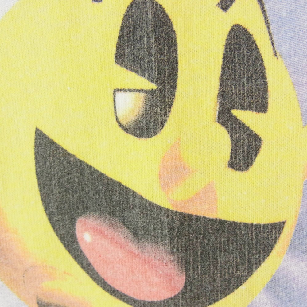ヴィンテージ FRUIT OF THE LOOM PAC-MAN パックマン プリント 丸首 クルーネック 半袖 Tシャツ ホワイト系 XL【中古】