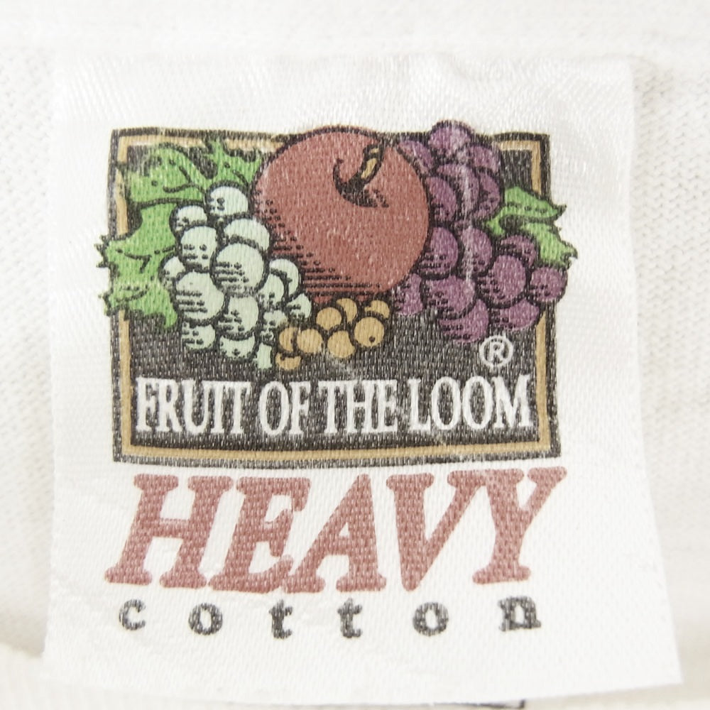 ヴィンテージ FRUIT OF THE LOOM PAC-MAN パックマン プリント 丸首 クルーネック 半袖 Tシャツ ホワイト系 XL【中古】