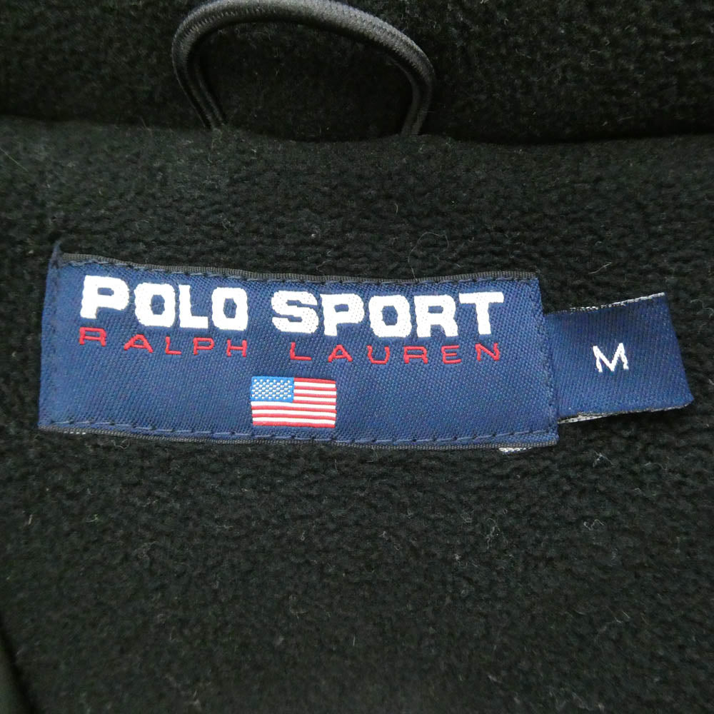 POLO RALPH LAUREN ポロ・ラルフローレン SPORT スポーツ ロゴ 刺繍 ダウン ベスト ブラック系 M【中古】