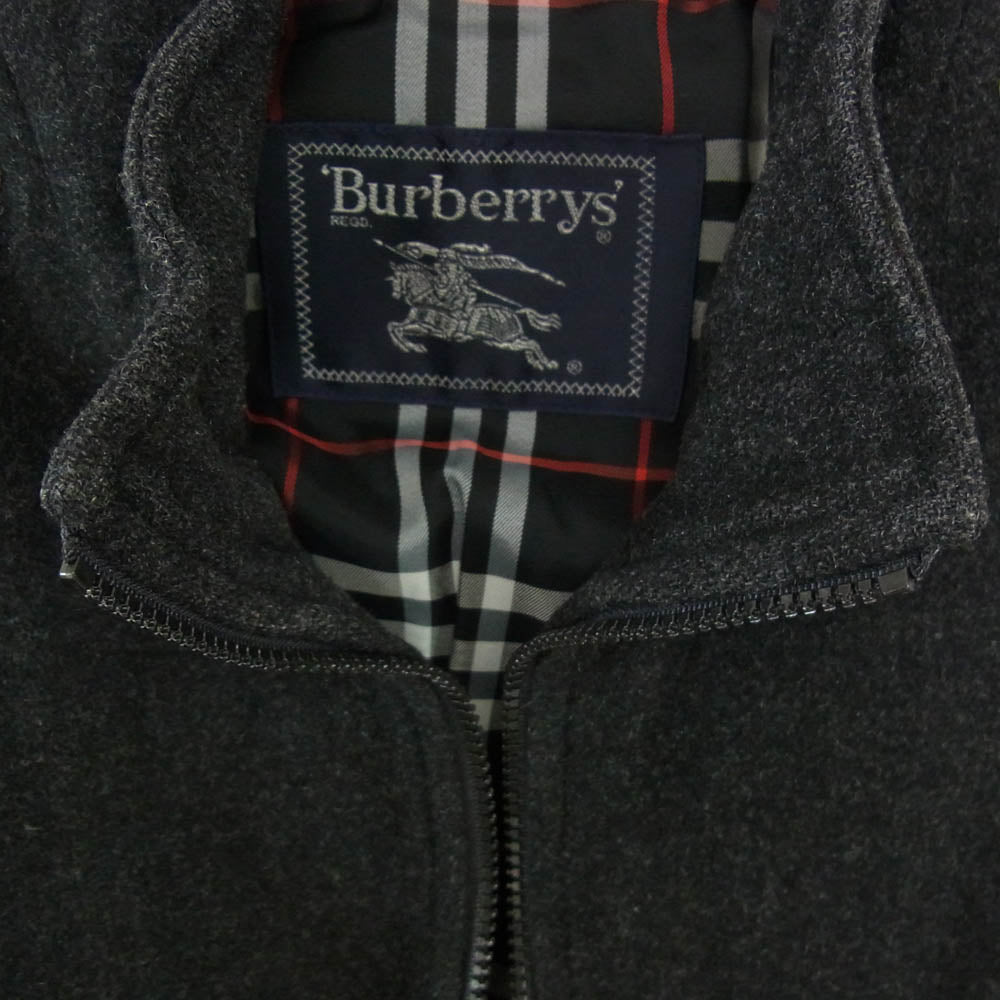 BURBERRY LONDON バーバリー ロンドン 三陽商会 日本製 ウールブレンド 裏地ノバチェック ジャケット ブラック系 サイズ表記無【中古】
