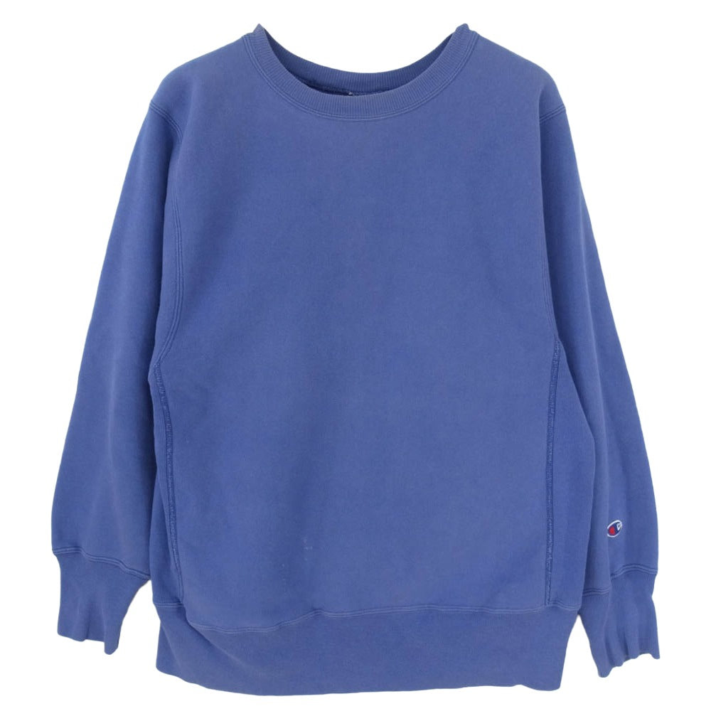 Champion チャンピオン REVERSE WEAVE 90s 刺繍タグリバースウィーブ トレーナー スウェット ブルー系 M【中古】