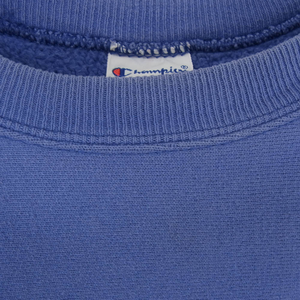 Champion チャンピオン REVERSE WEAVE 90s 刺繍タグリバースウィーブ トレーナー スウェット ブルー系 M【中古】