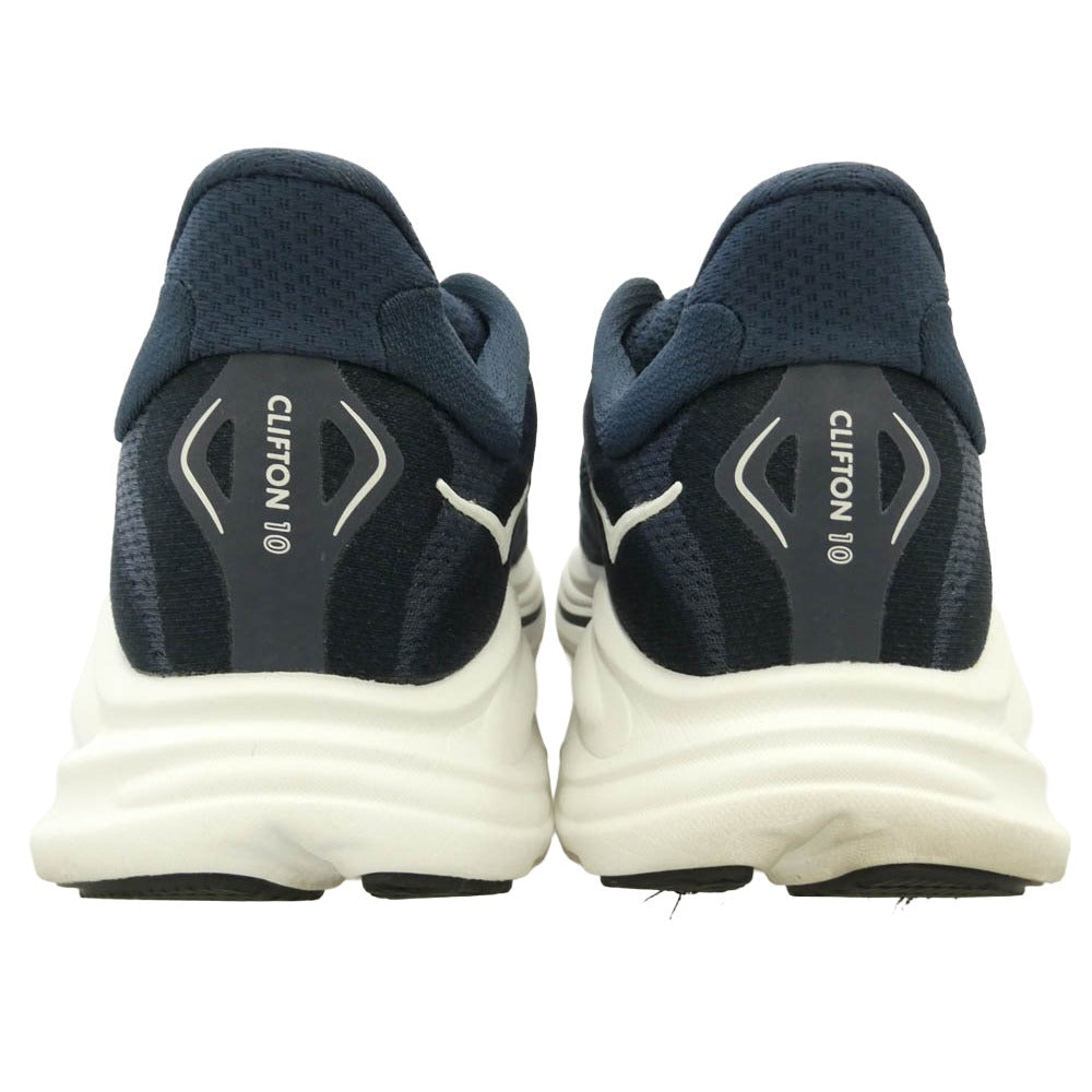 HOKA ONE ONE ホカ オネオネ 1162030 Clifton 10 NavyWhite クリフトン ネイビー ホワイト ランニングシューズ ローカットスニーカー ネイビー系 ホワイト系 25.5cm【中古】