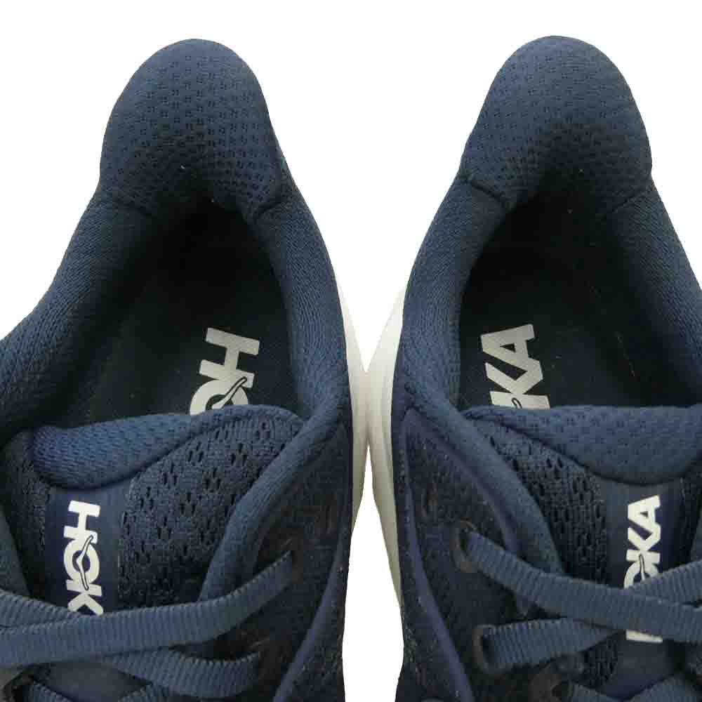 HOKA ONE ONE ホカ オネオネ 1162030 Clifton 10 NavyWhite クリフトン ネイビー ホワイト ランニングシューズ ローカットスニーカー ネイビー系 ホワイト系 25.5cm【中古】
