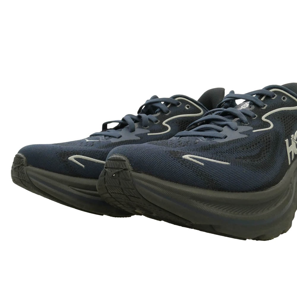 HOKA ONE ONE ホカ オネオネ 1162030 Clifton 10 Varsity Navy Black クリフトン バーシティネイビー ブラック ランニングシューズ ローカットスニーカー ダークネイビー系 ブラック系 25.5cm【中古】