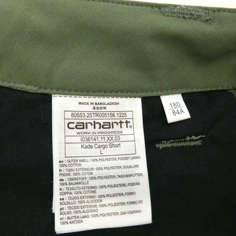Carhartt カーハート KADE CARGO SHORT カーゴ ショーツ ハーフ パンツ カーキ系 L【中古】