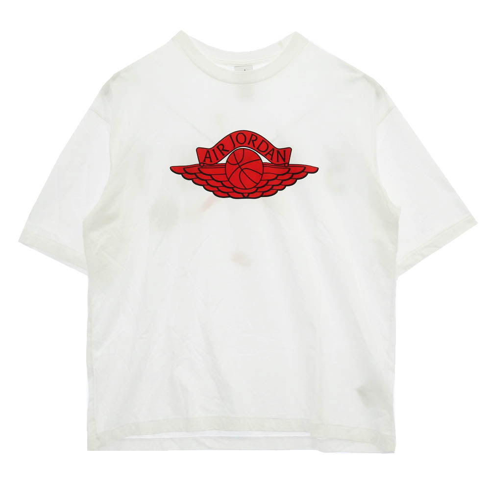 SAINT MICHAEL セントマイケル NIKE ナイキ 26SS FV4716-100 × NIKE JORDAN BRAND ナイキ ジョーダン ブランド MJ SS TEE ロゴ プリント Tシャツ 半袖 カットソー ホワイト系 M【美品】【中古】