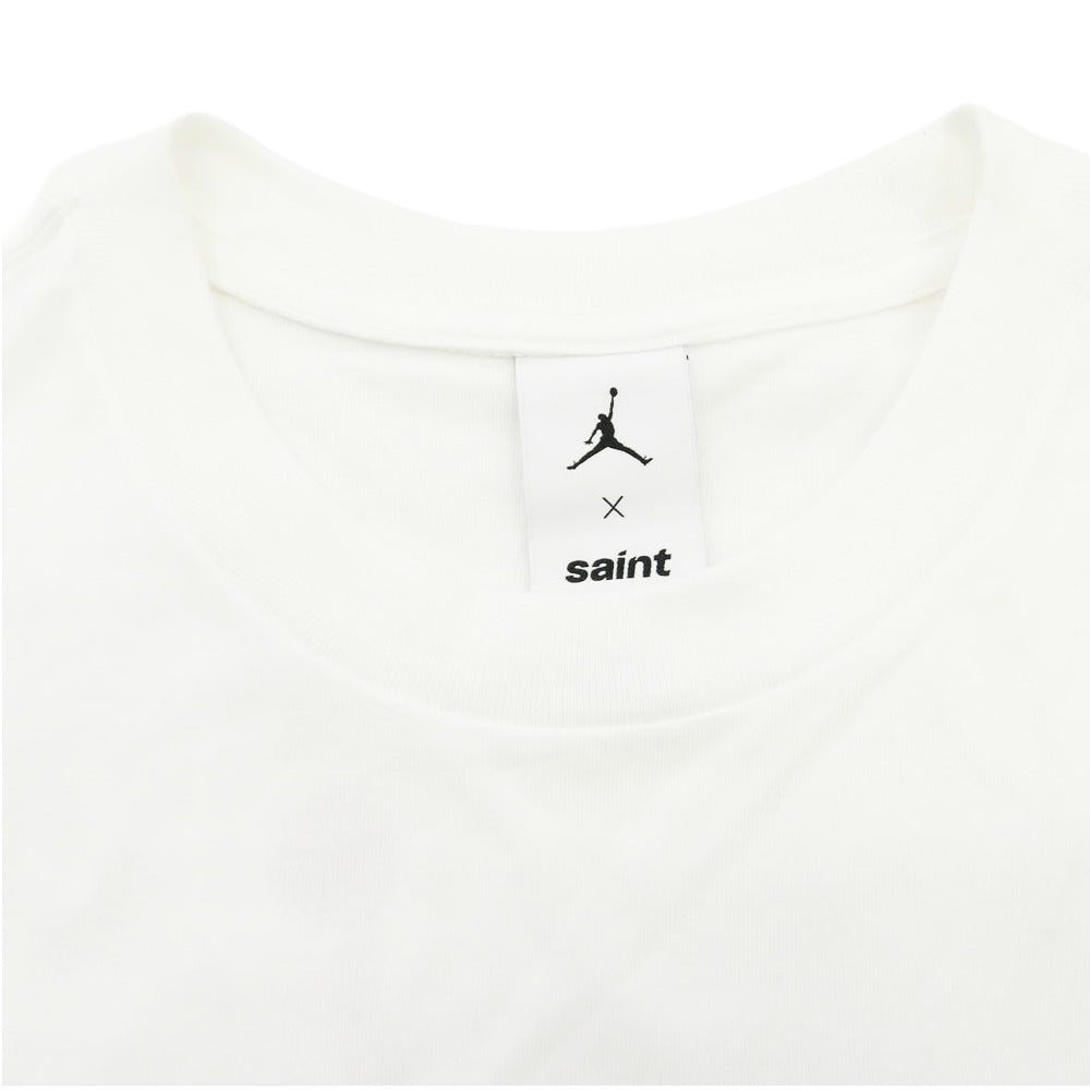 SAINT MICHAEL セントマイケル NIKE ナイキ 26SS FV4716-100 × NIKE JORDAN BRAND ナイキ ジョーダン ブランド MJ SS TEE ロゴ プリント Tシャツ 半袖 カットソー ホワイト系 M【美品】【中古】